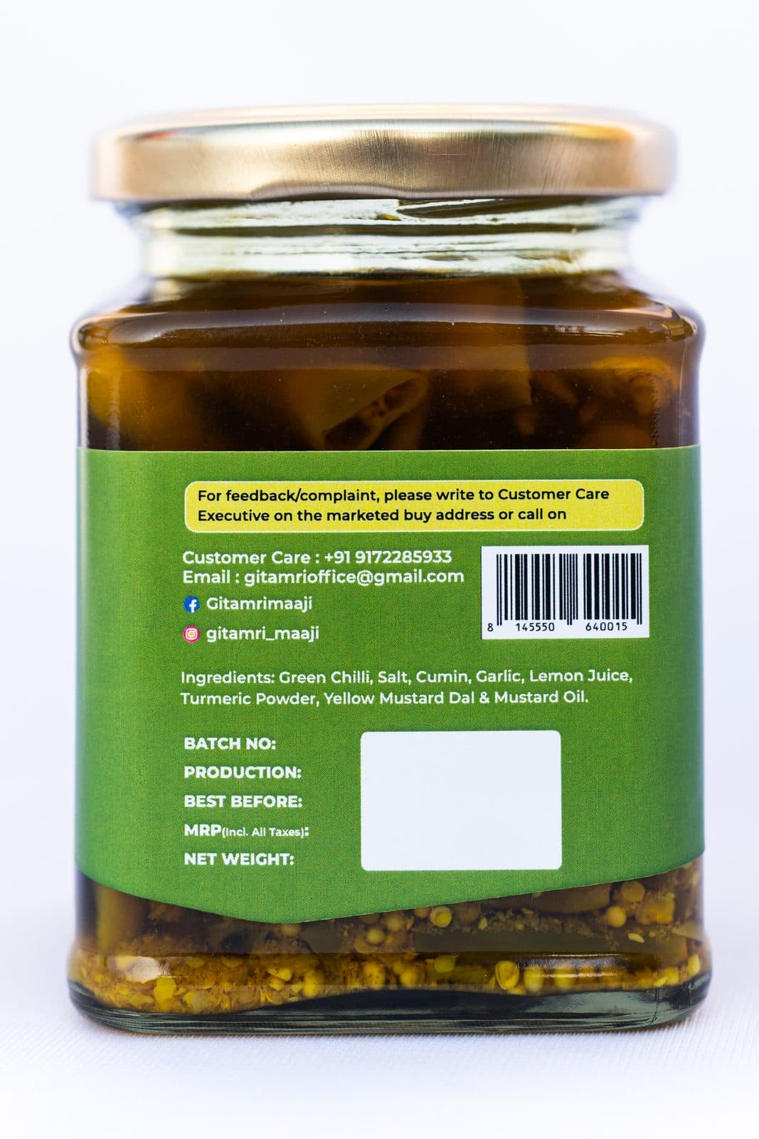 Green Chilli Pickle view 2